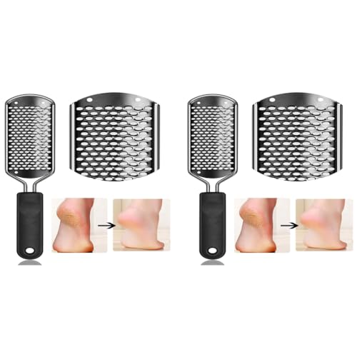 ZORBES® Stainless Steel Rasp Callus Filer Blade Foot Care Scraper Easy Use and Clean File for Wet and Dry Feet Pack of 1 Black 2PCS ZORBES® Stainless Steel Rasp Callus Filer Blade Foot Care Scraper Easy Use and Clean File for Wet and Dry Feet Pack of 1 Black 2PCS